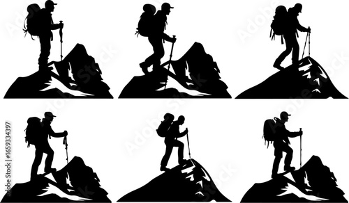 "Trailblazing Trio: Hiking in Sync"