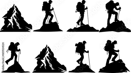 "Trailblazing Trio: Hiking in Sync"