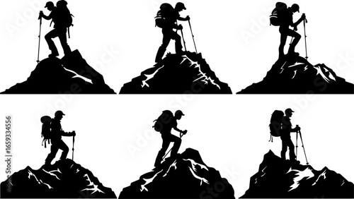 "Trailblazing Trio: Hiking in Sync"