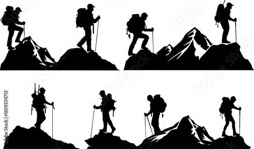 "Trailblazing Trio: Hiking in Sync"