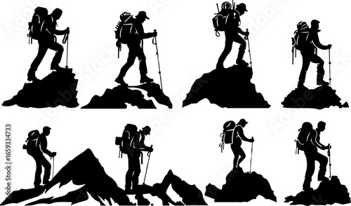 "Trailblazing Trio: Hiking in Sync"