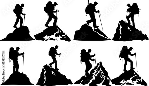 "Trailblazing Trio: Hiking in Sync"