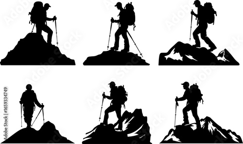 "Trailblazing Trio: Hiking in Sync"