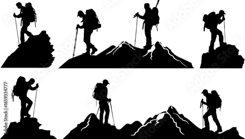 "Trailblazing Trio: Hiking in Sync"