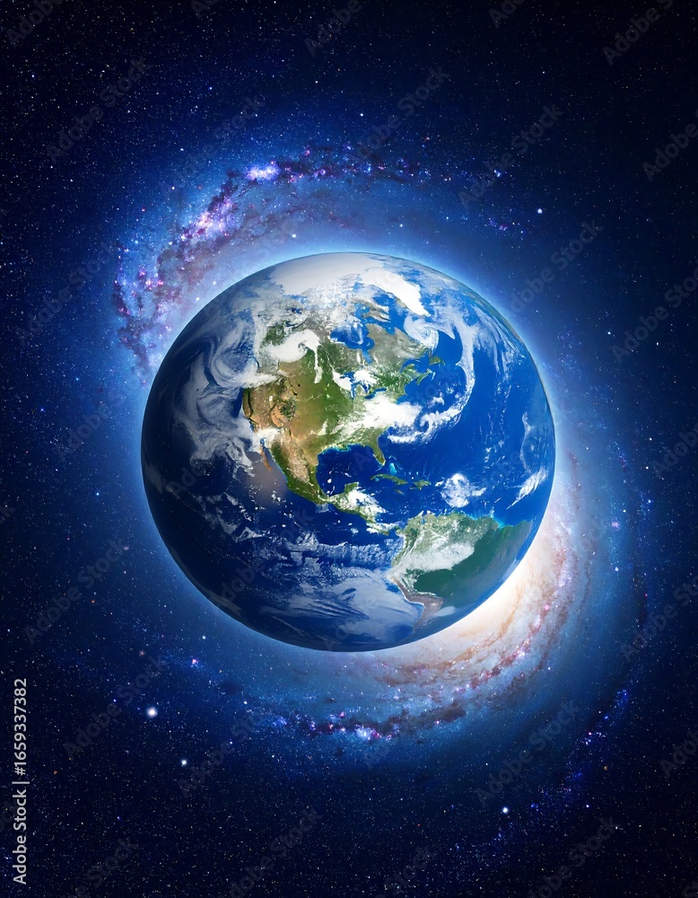 Fototapeta premium Earth, Space, Galaxy, Cosmic View