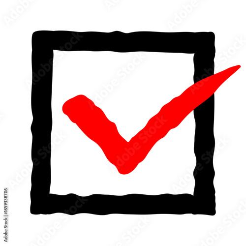 チェックマークの付いたチェックボックスのアイコン