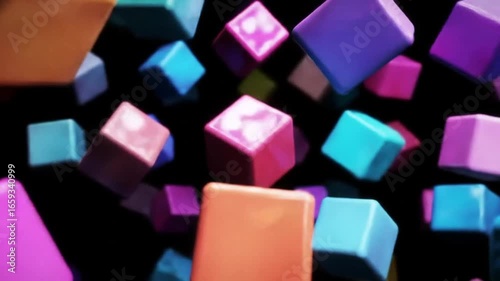 abstract background of colorful cubes