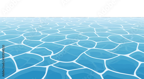 Pixelated Water Surface With Blue And White Shades Abstract Design