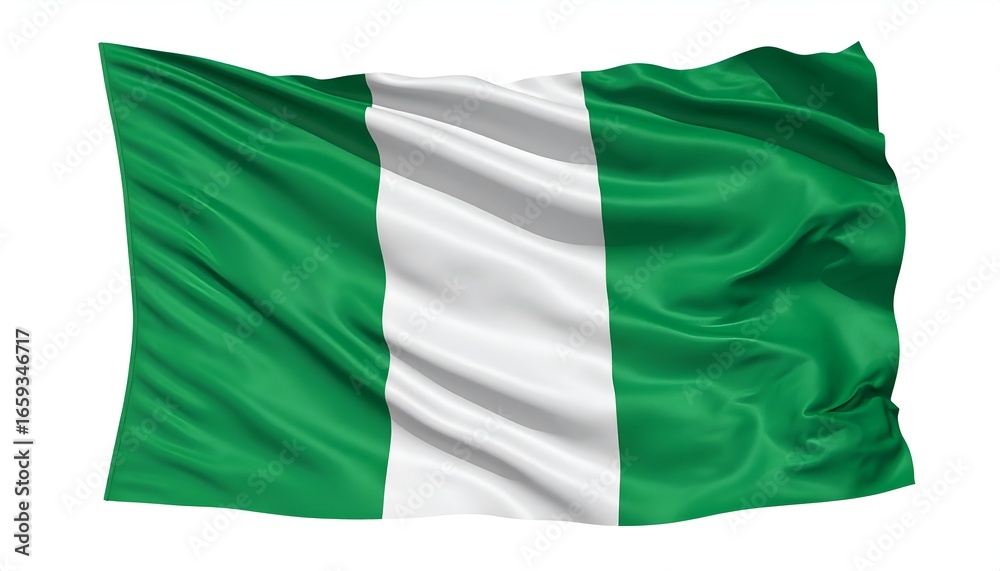 Obraz premium The National Flag of Nigeria