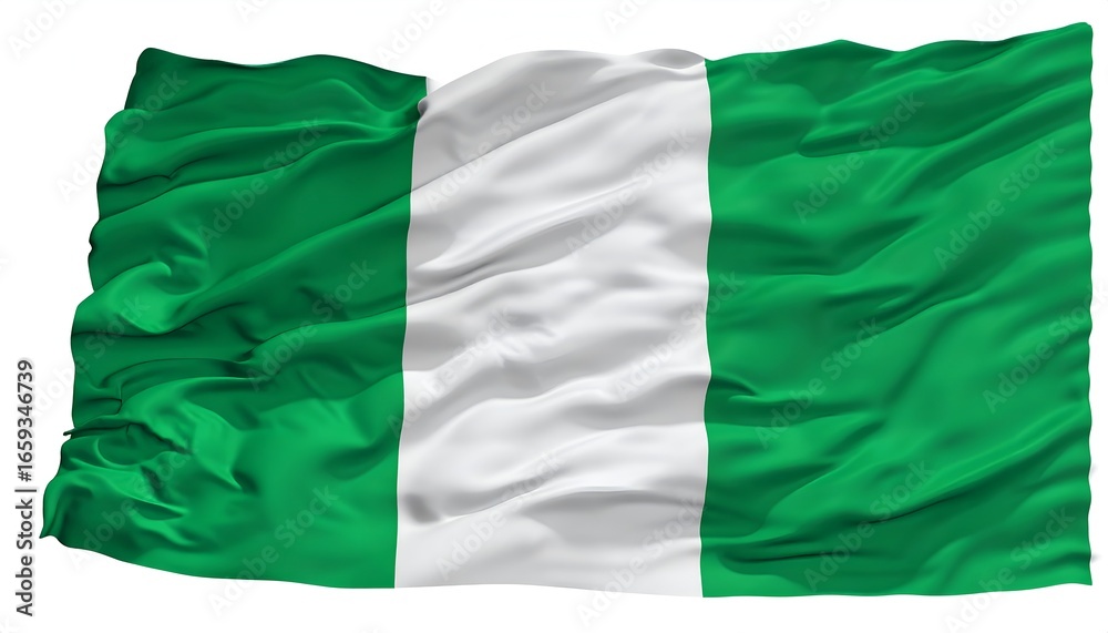 Obraz premium The National Flag of Nigeria