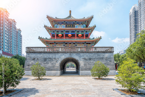 Scenery of the Bell Tower in Xianyang, China