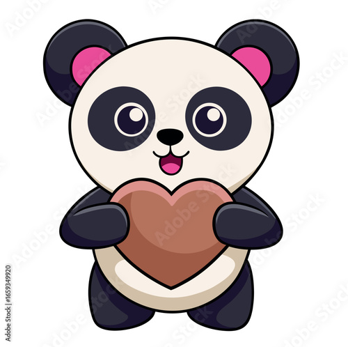 Kawaii Panda Vector Illustration