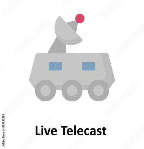 Live Telecast Vector icon which can easily modify or edit