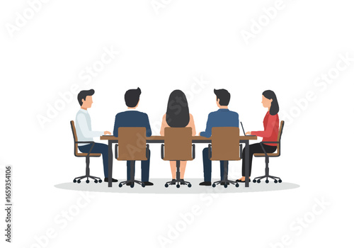 Diverse Business Team Meeting Around Table Collaboration Concept