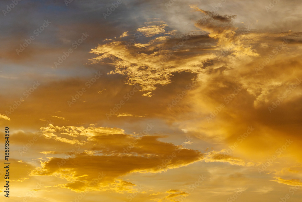 Obraz premium 夏の空 夕暮れの時の空と雲132