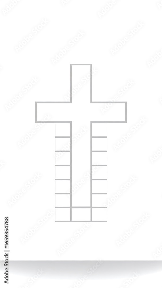 Obraz premium Simple cross design with steps