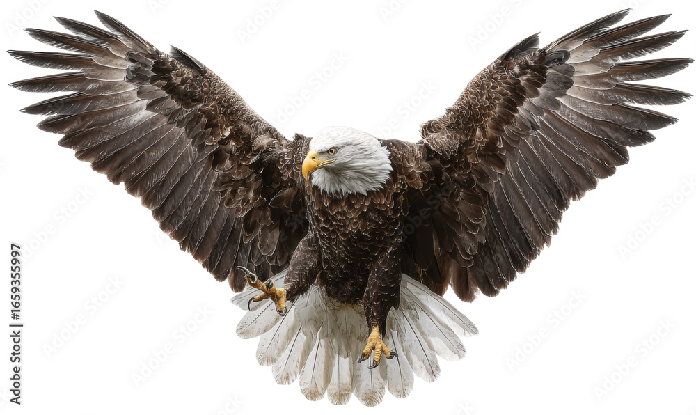 Fototapeta premium Bald eagle in flight