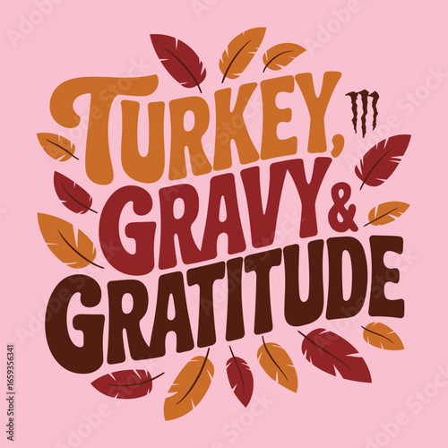 Thanksgiving wishing Card vector design.