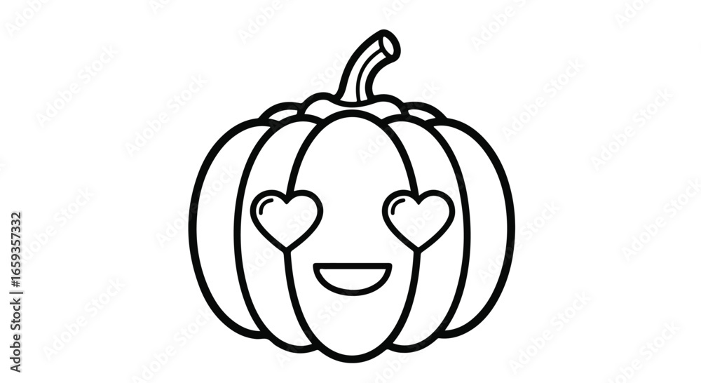 Obraz premium Cute cartoon pumpkin graphic