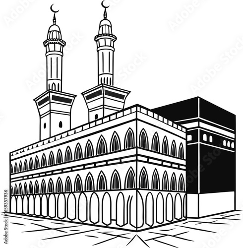 Islamic Holy Kaaba Vector
