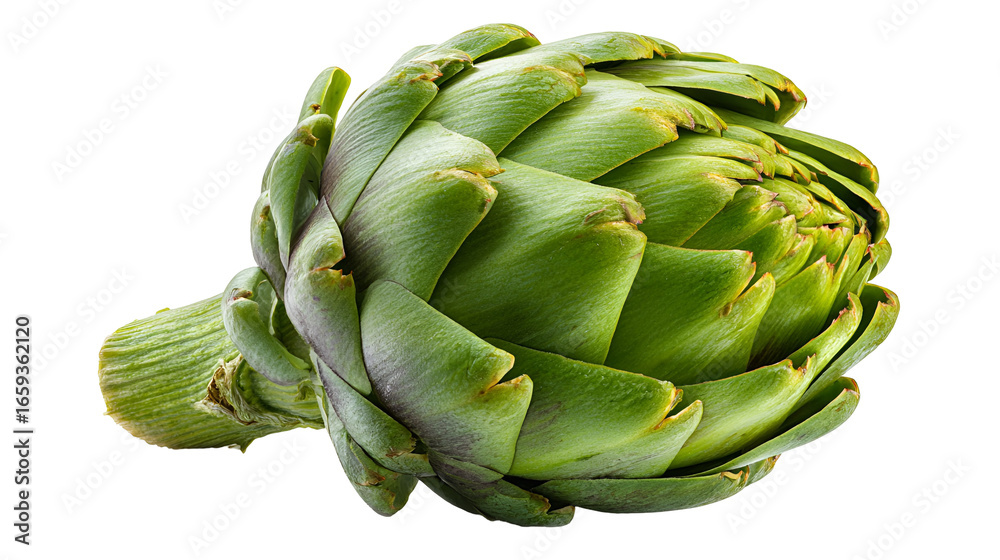 Obraz premium Isolated Artichoke on Transparent Background Fresh Green Vegetable Healthy Eating Culinary Ingredient Gourmet Food