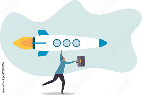 Solopreneur solo entrepreneur, working alone or startup business owner, founder or entrepreneurship, independent developer, freelancer.about a man and his life.