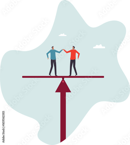 Negotiation for business winning, agreement or partnership deal for both benefit, merger and acquisition,about a man and his life.