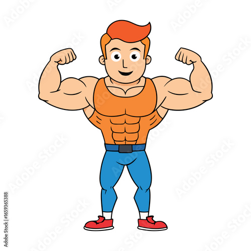 A set of body builder cartoon silhouette white bacground. Gym icon