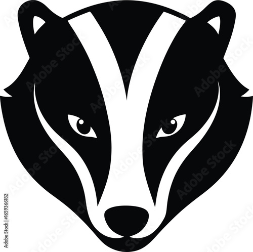 Eyecatching badger side view logo icon unveil your brands wild side