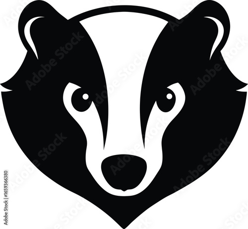 Eyecatching badger side view logo icon unveil your brands wild side