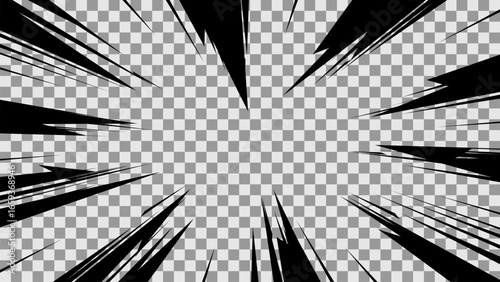 comic flash explosion tranparents backgound