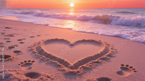 heart on the beach