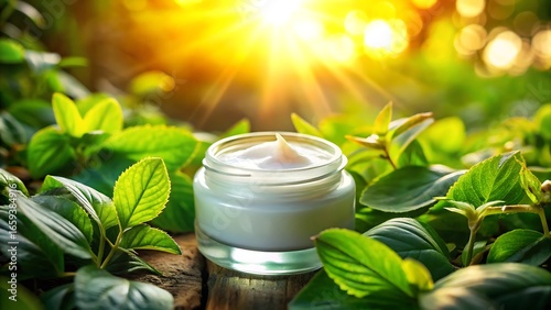 cosmetic cream and aloe