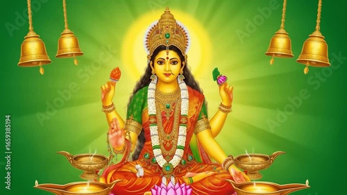 Shaktipith Goddesses Mahalaxmi Ambabai, Navratri Festival Marathi Calligraphy 