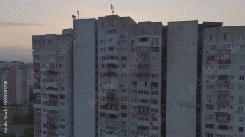 Aerial 4K Drone Footage of sity at sunrise – Bulgaria Sofia