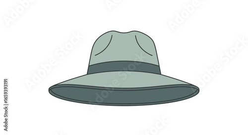 Elegant vintage-inspired hat illustration with clean lines and a neutral color palette suggesting sophistication and style evoking classic charm