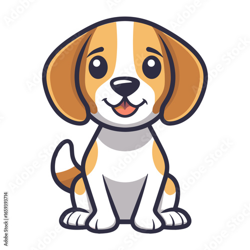 Beagle beagle dog cartoon vector