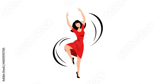 Dynamic dance expression with elegant curves illustrating artistic movement and youthful energy capturing the essence of performance and emotion in