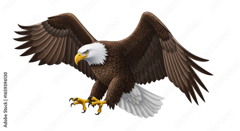 Fototapeta premium Isolated Bald Eagle