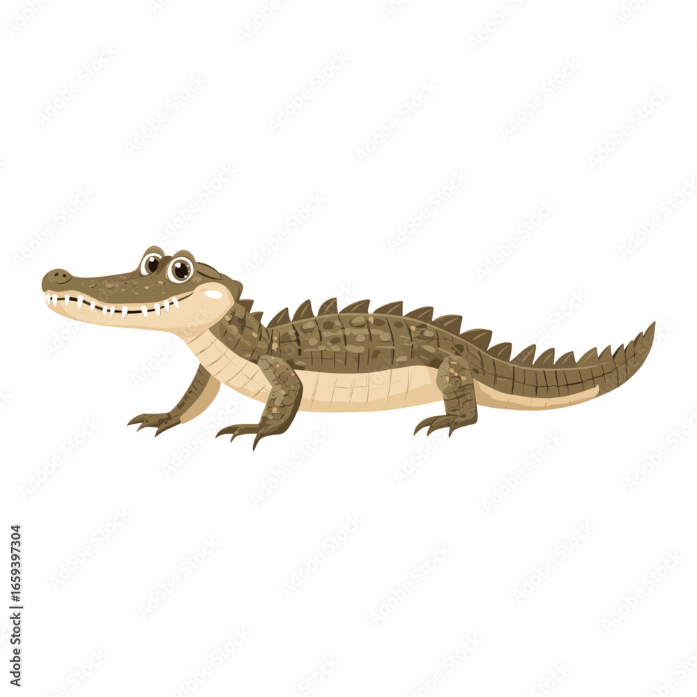 Fototapeta premium Vector illustration of American Alligator children's crocodile alligator vector