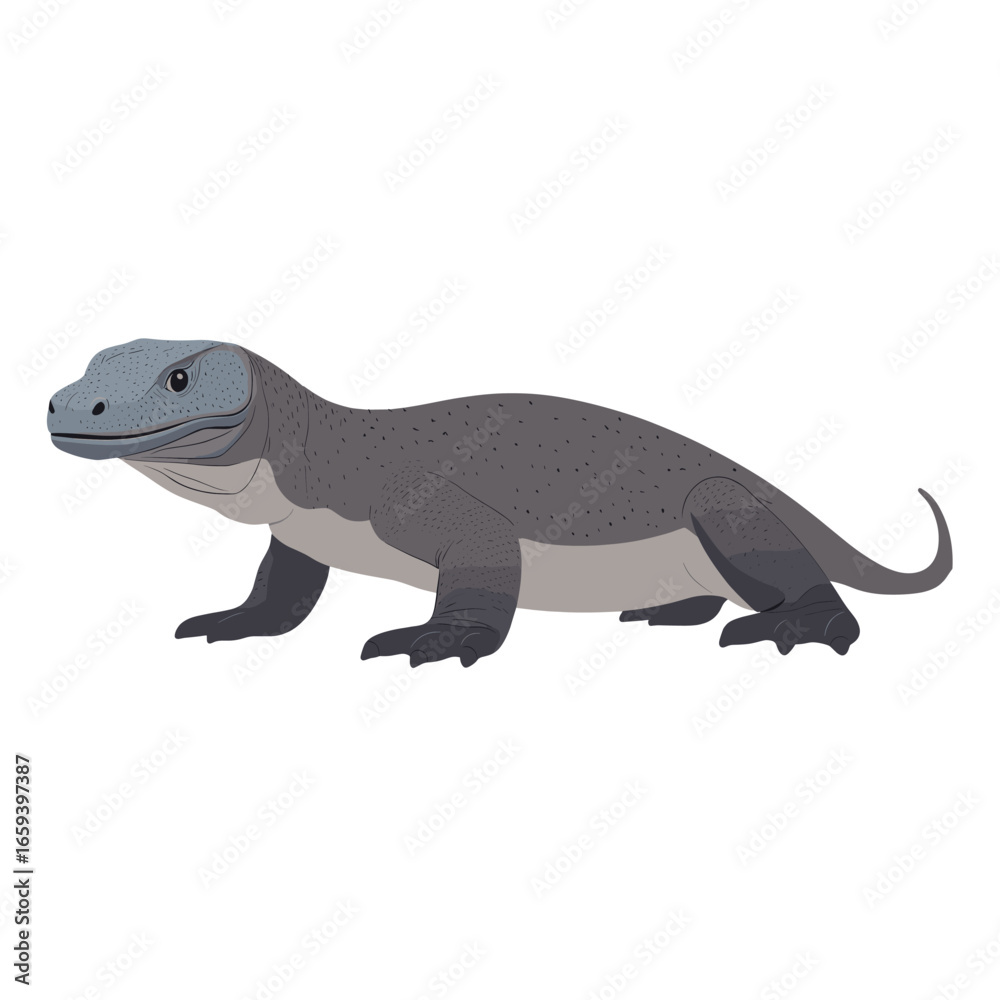 Fototapeta premium Illustration of Komodo Dragon animal vector komodo vector