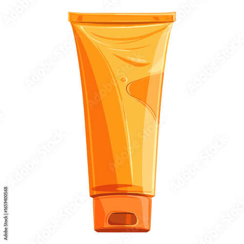 Sunscreen tube illustration cosmetics illustrated vector