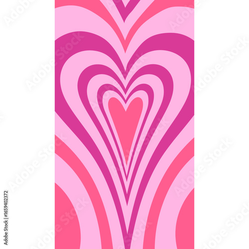 Heart shape pattern design pink vector