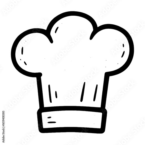 Simple chef hat illustration vector