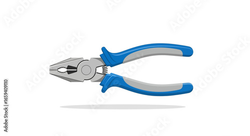 Illustration depicting wire cutters in a sleek design against a crisp white backdrop, perfect for graphical applications and technical documentation