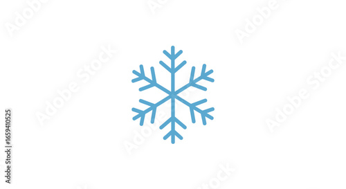 Delicate winter pattern: Minimalist snowflake vector design on crisp white backdrop evoking coldness and purity with simple elegant lines
