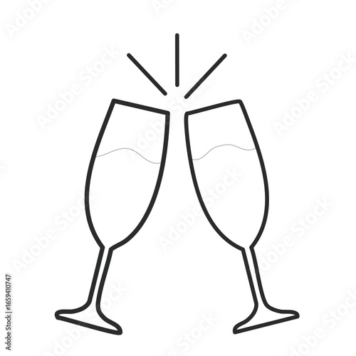 Champagne glass flutes