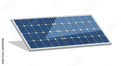 Illustration of a single solar panel, promoting sustainability and harnessing renewable energy sources for a greener future through innovation