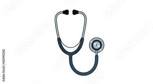 Isolated Stethoscope Illustration for Healthcare Visuals and Medical Themed Designs use in education and promotion, ideal for clinical resource