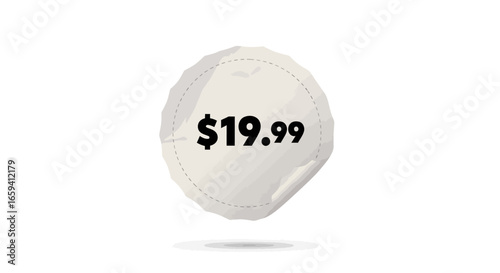 Sale sticker displaying a promotional price, perfect for retail and e-commerce promotion offering special discounts, or affordable options during a